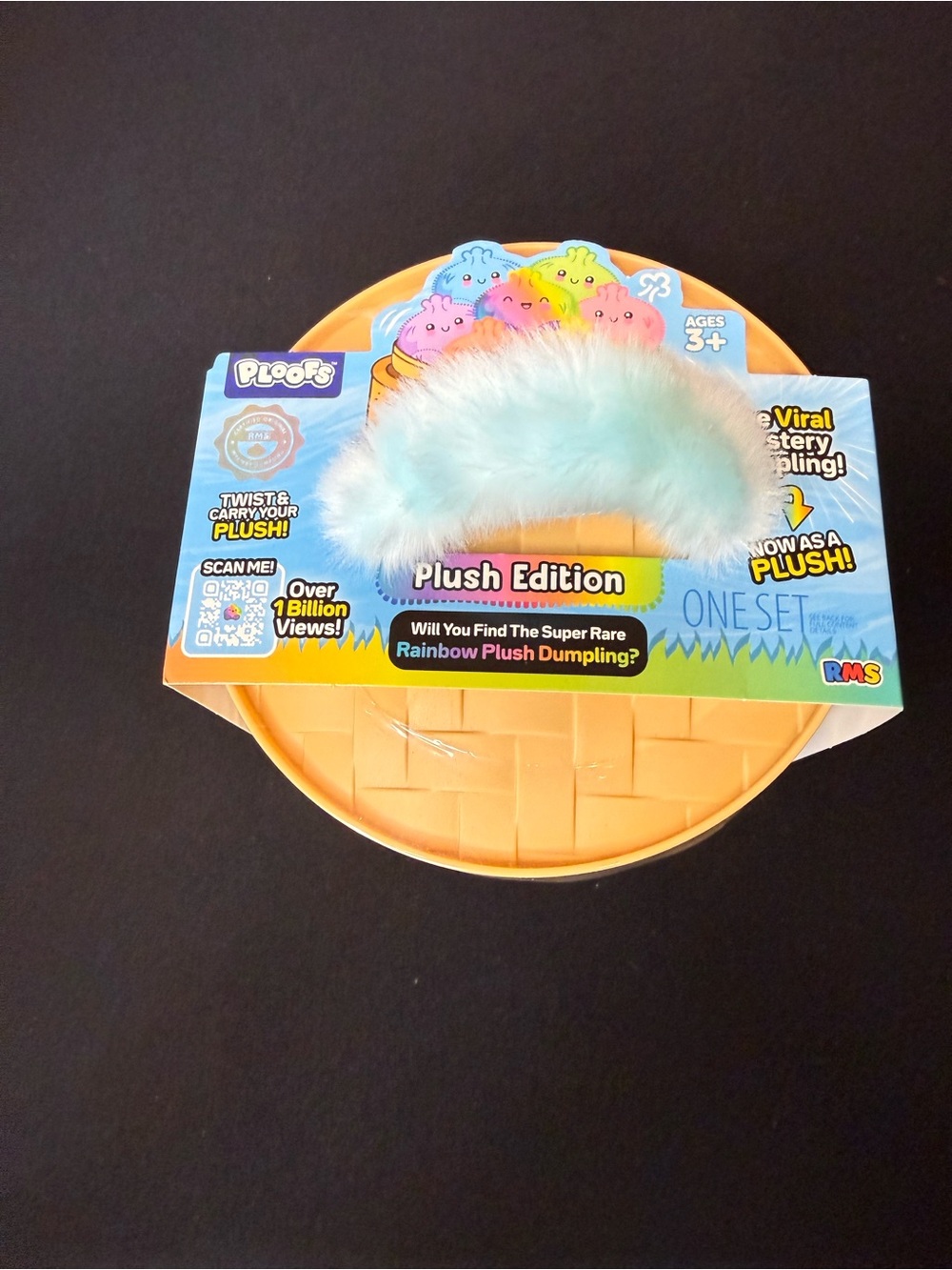 RMS Plush Edition mystery dumpling- Light Blue Fuzzy Topper